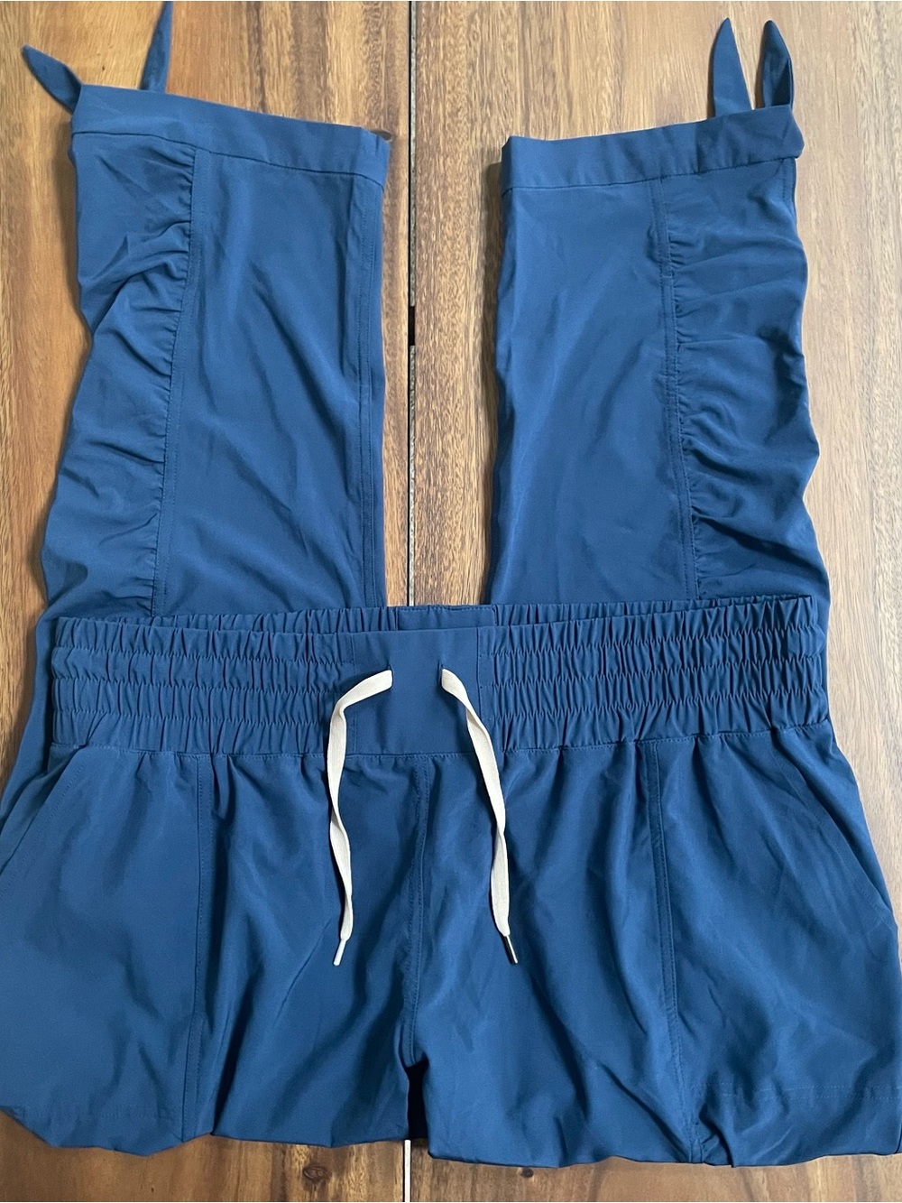 Prana Blue Ruched Leg Fulgaria Pant